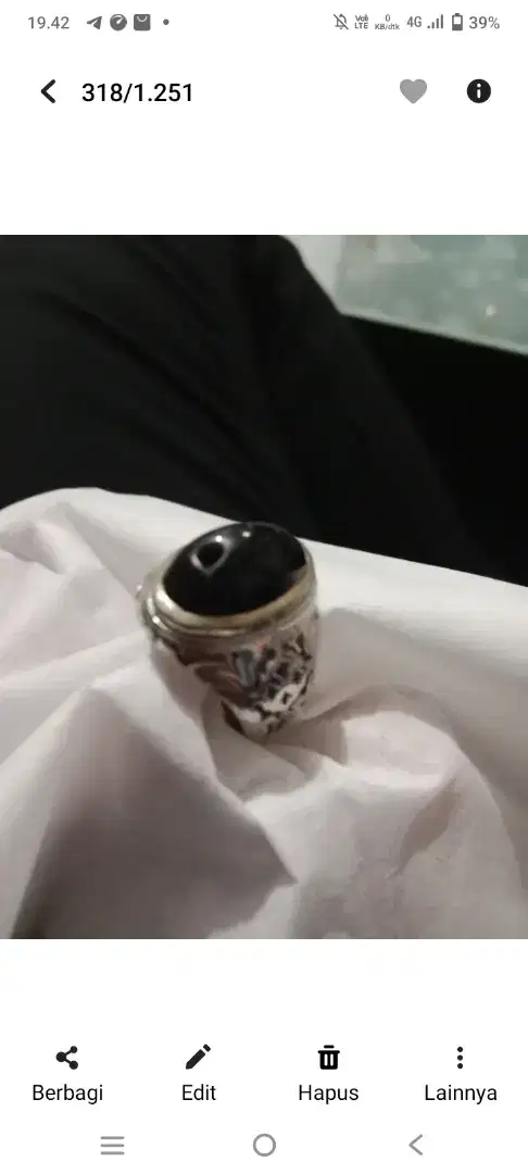 Cincin alpaka batu wulung combong