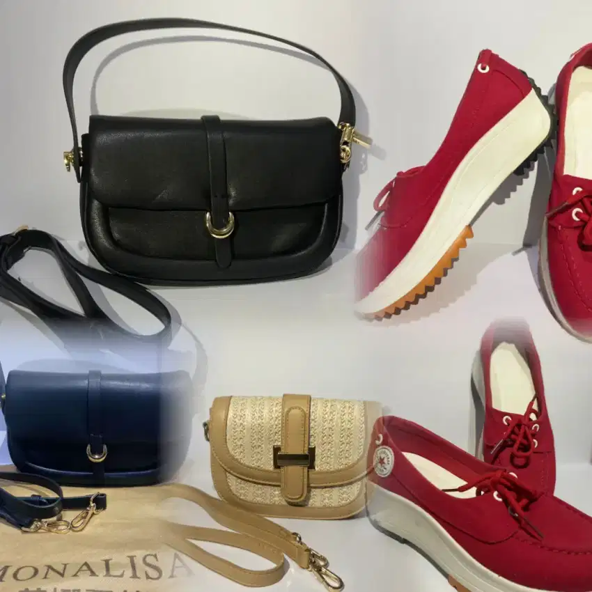 TAS WANITA TAS M0N4LISA+TAS NEVADA+FREE SEPATU UK.38