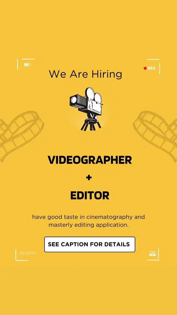 Lowongan videographer & editor