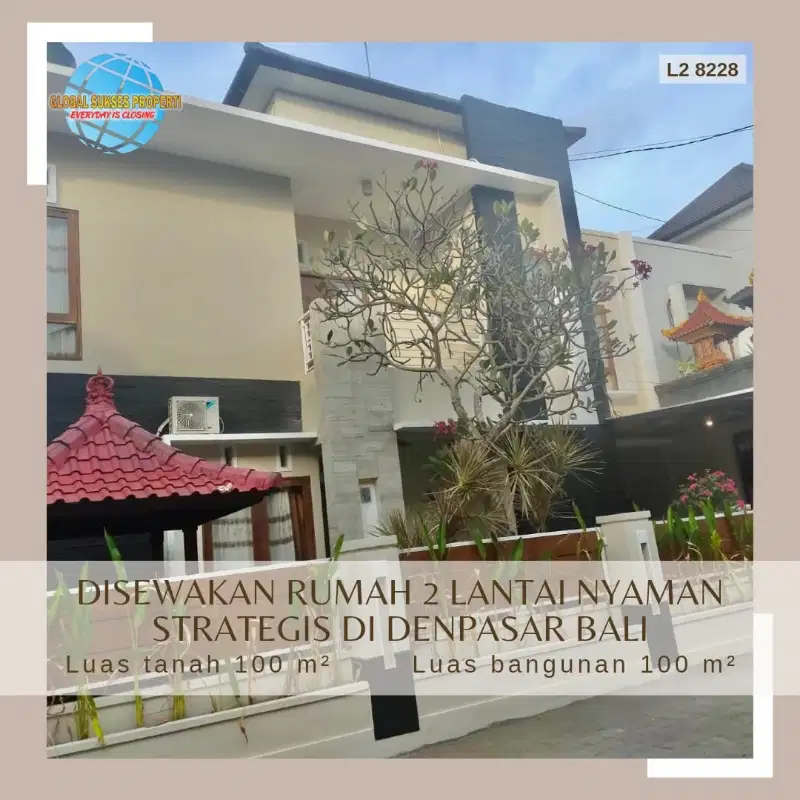 SEWA RUMAH LENGKAP FURNISHED HARGA ISTIMEWA DI DENPASAR BALI.