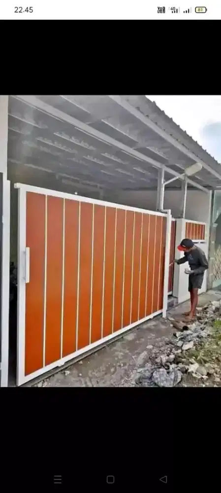 Pagar grc serat kayu