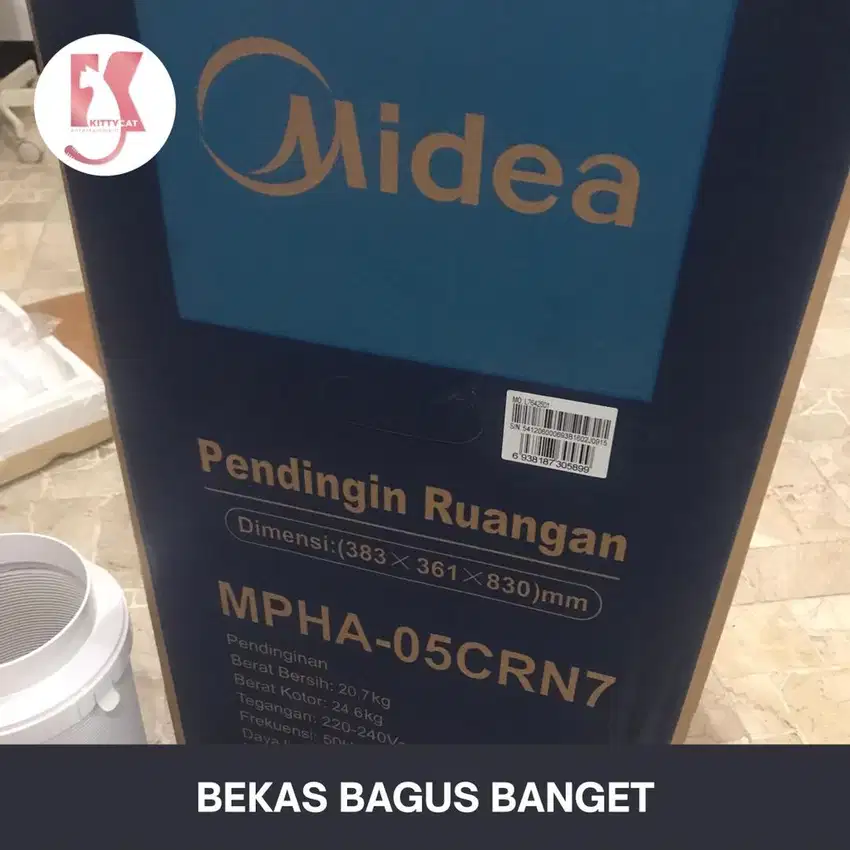 AC BEKAS PORTABLE MIDEA 0.5 PK MHPA-05CRN7 Low Watt 560w