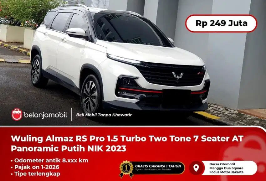 [KM 8RB ] Wuling Almaz RS Pro 1.5 Turbo Two Tone Putih 2023/2024