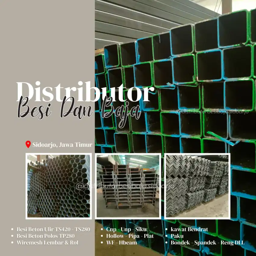 Jula besi beton, wiremesh, holow, pipa, cnp, unp