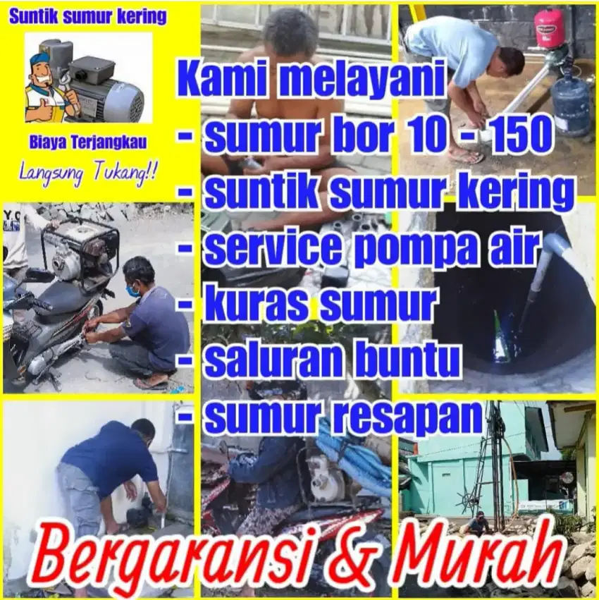 JASA SERVIS POMPA AIR,SUMUR BOR SUNTIK GALI,KURAS SUMUR,SEDOT WC JOGJA