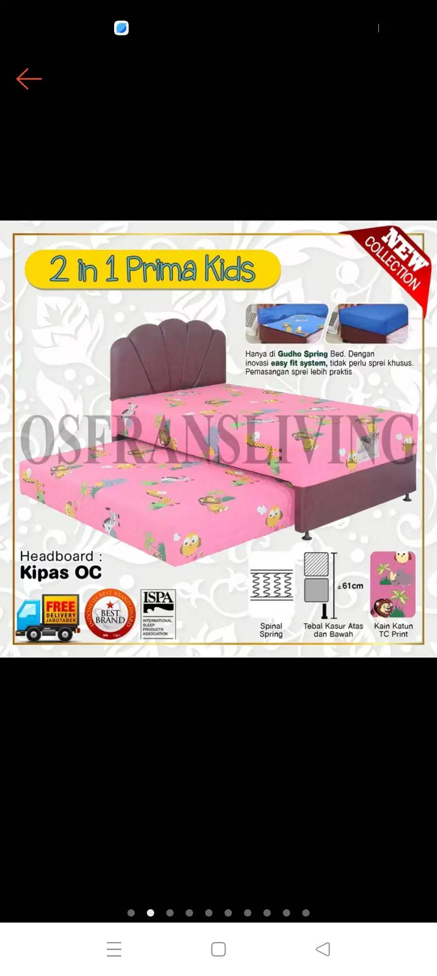 Springe bed 100*200