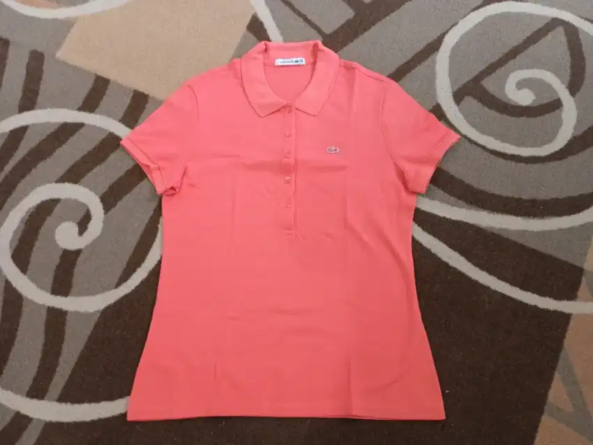 Baju Kaos Lacoste Woman Shirt Orange