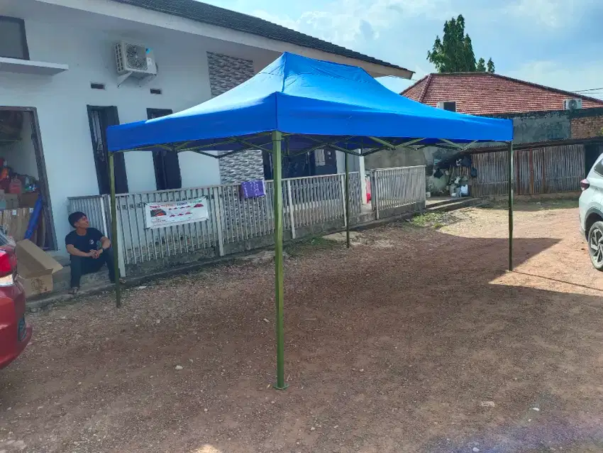 Tenda Lipat 4,5 x 3 meter bahan premium tebal. Ready stok Palembang