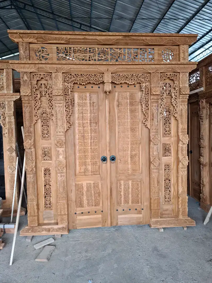 gebyok 250x270 pintu ayat kursi kayu jati