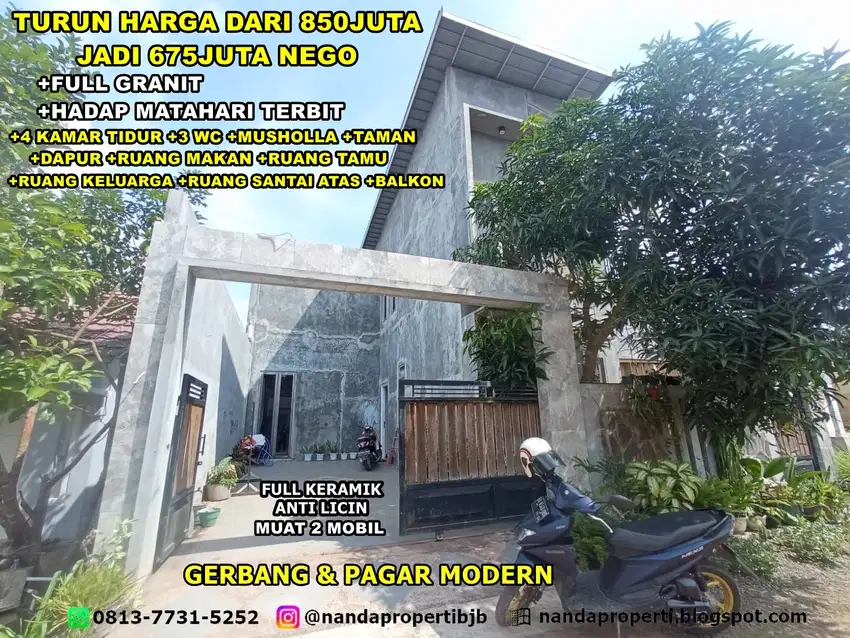 Rumah mewah 2lt full granit di cindai alus