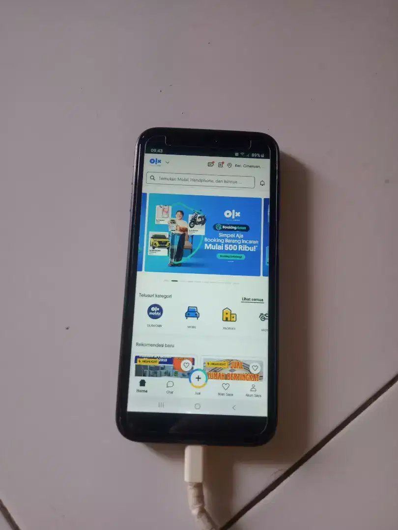 Jual santai Samsung J6 plus ram 3/32 normal