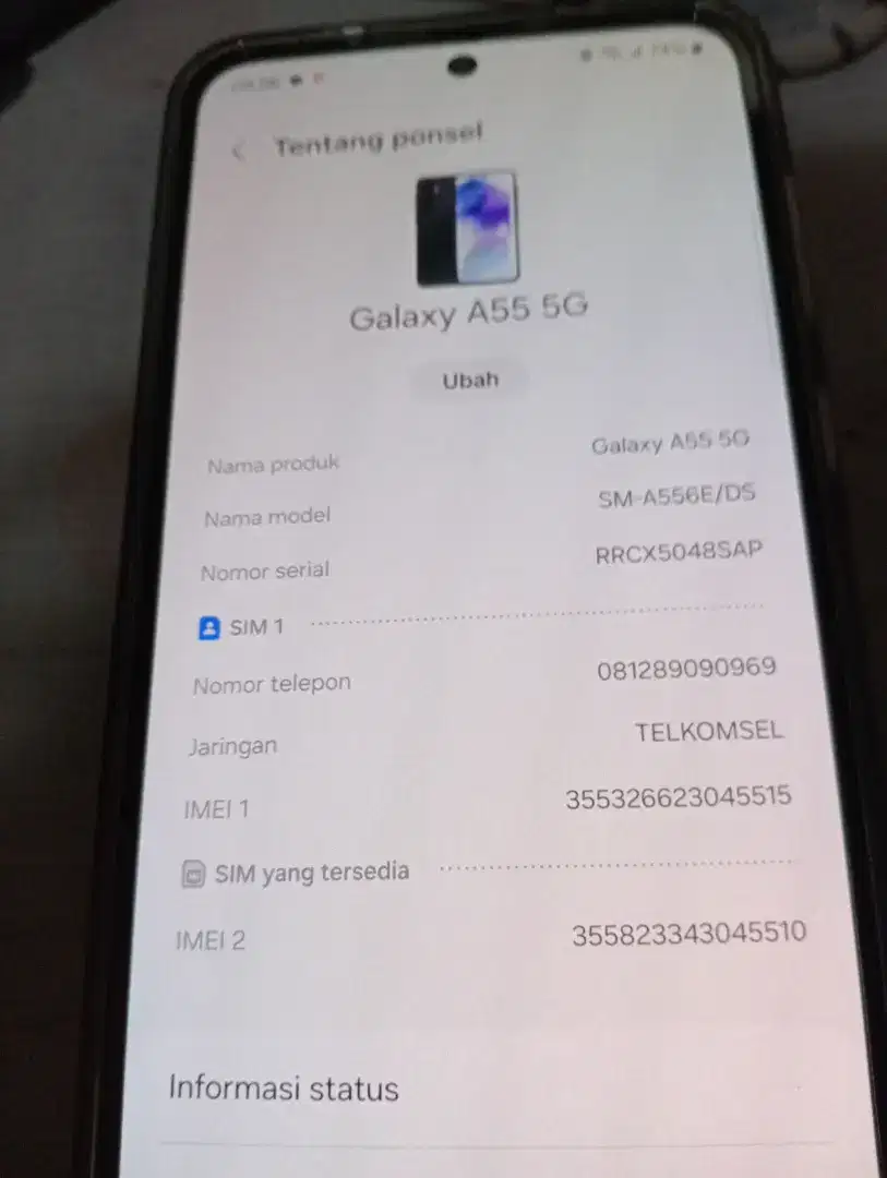 Jual hp Samsung galaxy a55 sinyal 5g