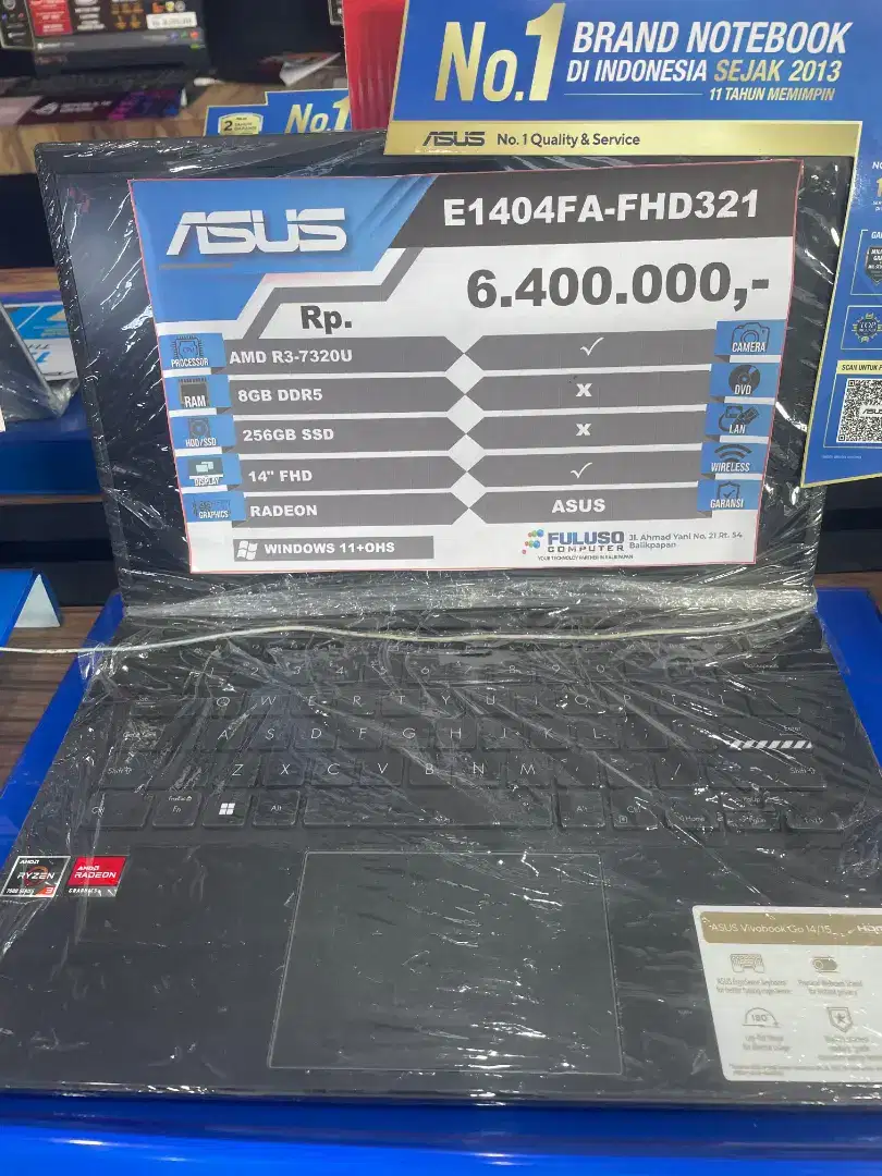 Laptop Asus bisa cash dan kredit