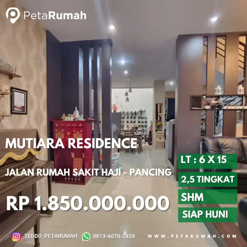 villa super cantik mutiara residence daerah pancing citraland gama