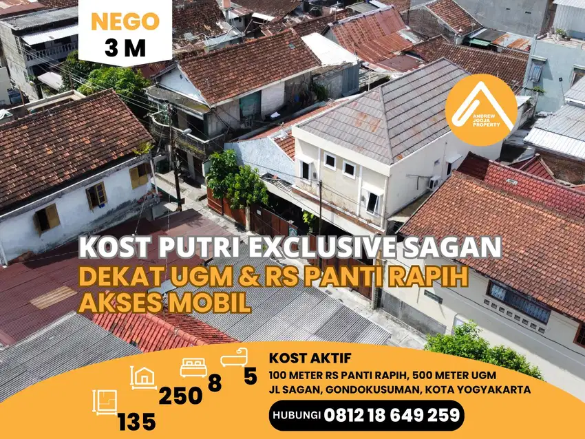 Dekat UGM dan Panti Rapih Kos Exclusive Putri Full Furnished