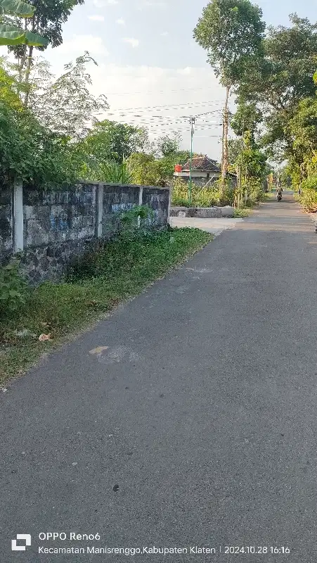 Bu dijual tanah pekarangan view sawah murah dimanisrenggo