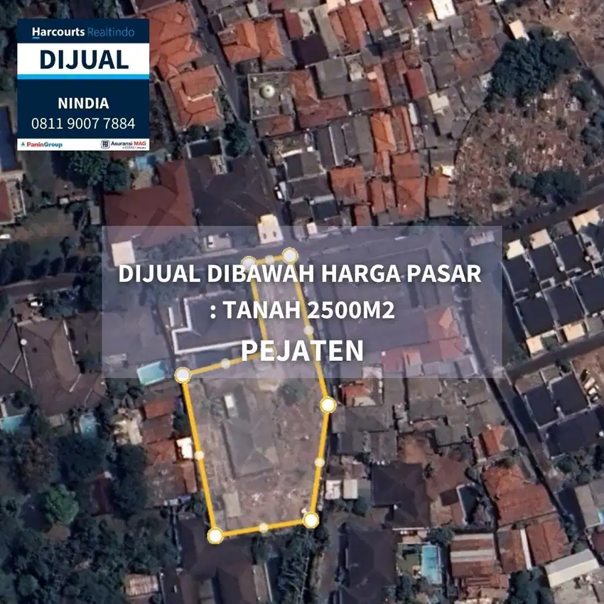 Rumah Tua Hitung Tanah Dijual Pejaten Barat Turun Harga Luas 2500 m2