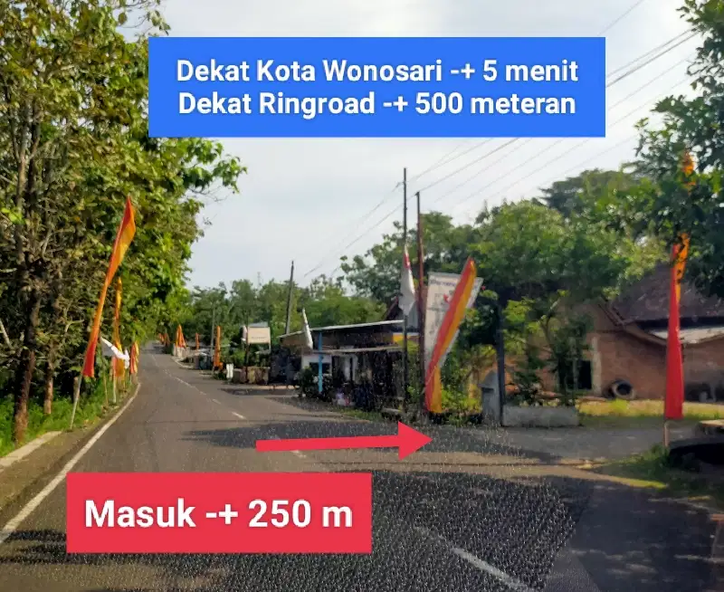 Dijual tanah murah dekat kota di Bejiharjo Karangmojo Gunungkidul