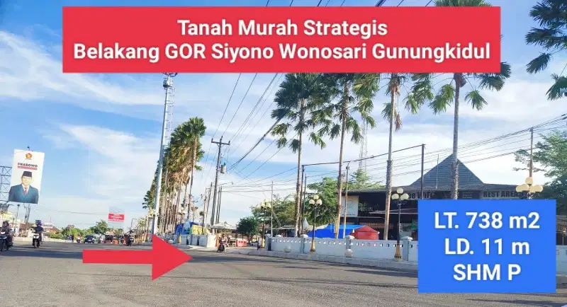 Tanah dijual murah strategis di Siyono Wonosari Gunungkidul