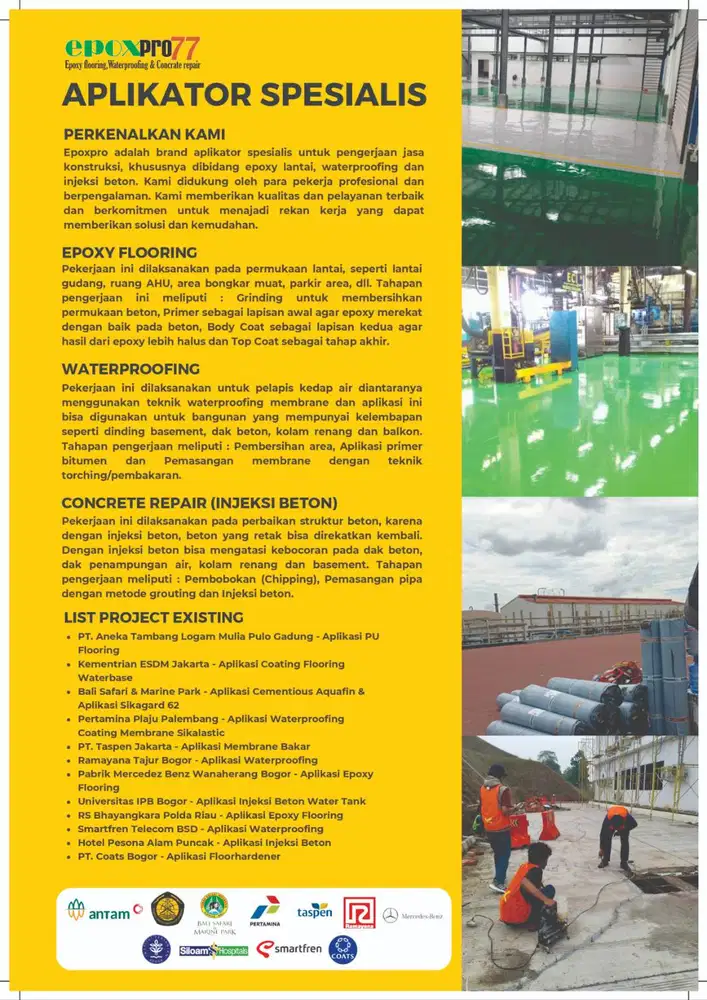 EXPOPRO (JASA APLIKATOR SPESIAL EPOXYFLORRING, WATERPROOFING,CR )