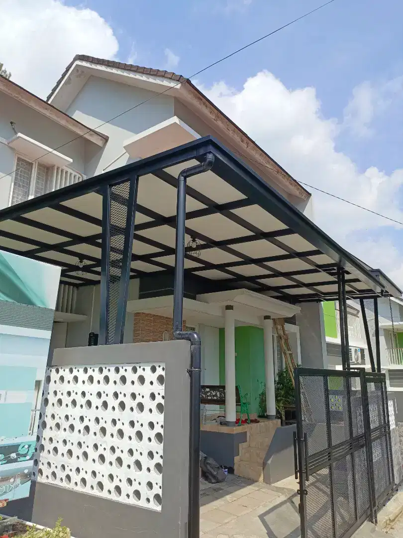 Kanopi GRC PVC Galvalum Awning Alderon Kaca Baja ringan Jogja Termurah