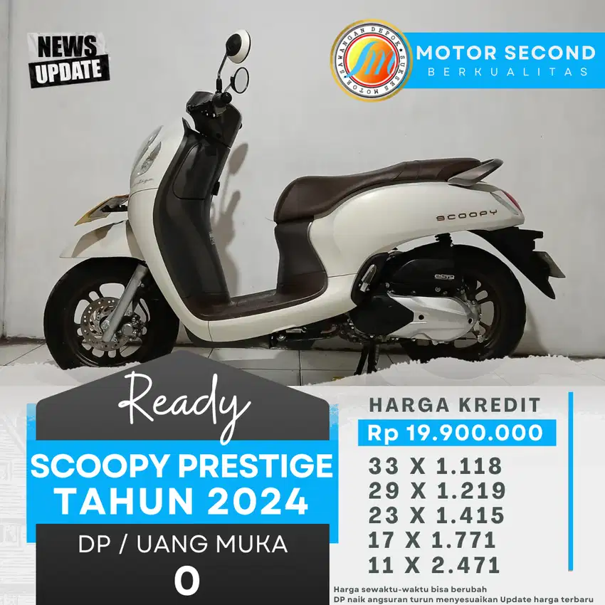 Promo tanpa DP guys yuk order SCOOP PRESTIGE TH 2024 mulus siap pakai