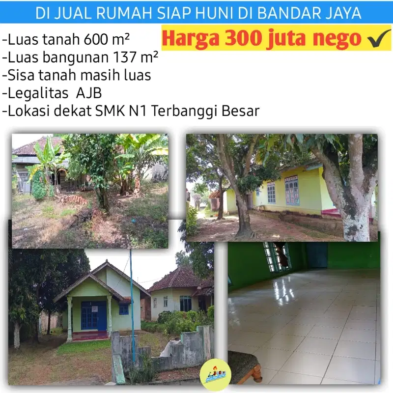 Rumah siap huni di Bandar Jaya Yukum Lampung tengah