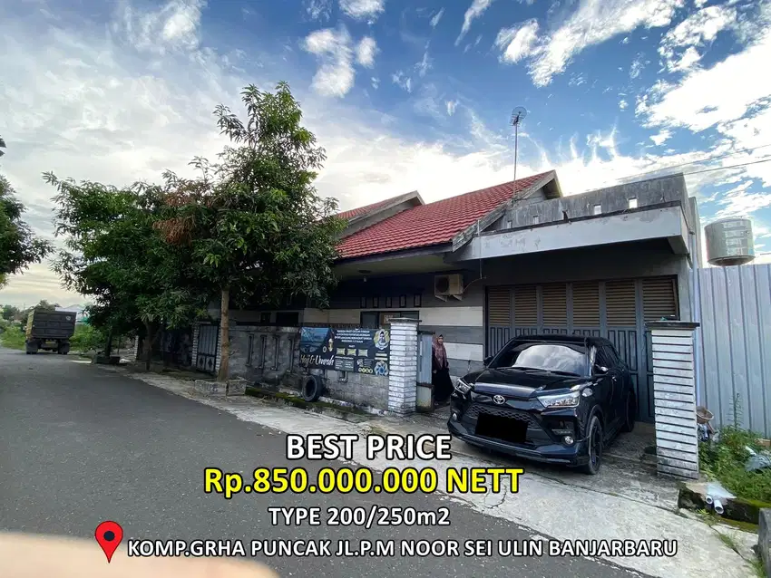 Rumah besar type 200/250m2 di grha puncak sei ulin