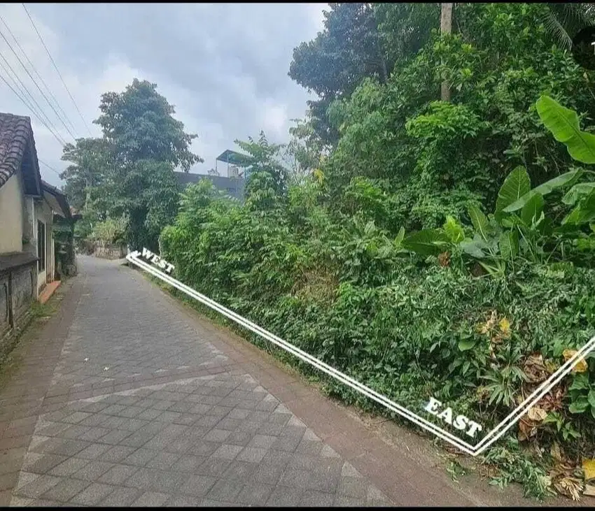 Tanah Sayan Ubud akses jalan paving