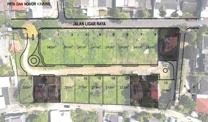 Dijual Tanah Ligar Raya (Bandung Utara) Dekat Daerah Dago SHM L.Sejuk