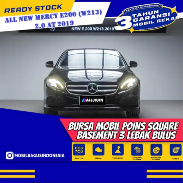 [All New Mercy] Mercedes-Benz E200 2.0 Avantgarde W213 AT 2019 HITAM