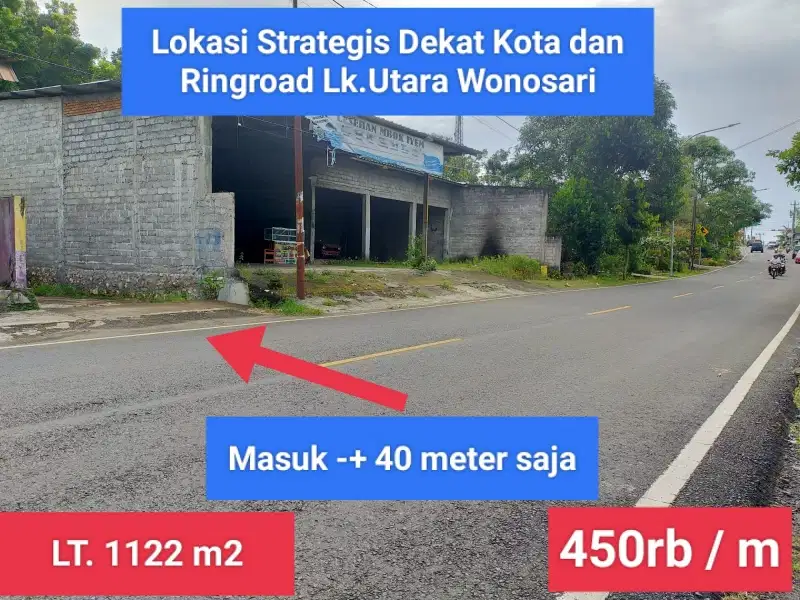 Dijual Tanah spesial strategis murah dekat kota Wonosari Gunungkidul