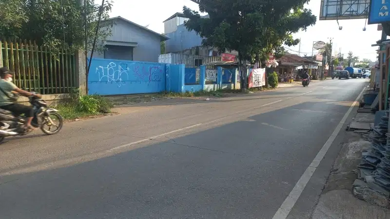 Dijual Tanah dan Bangunan pinggir jalan raya setu bantar gebang