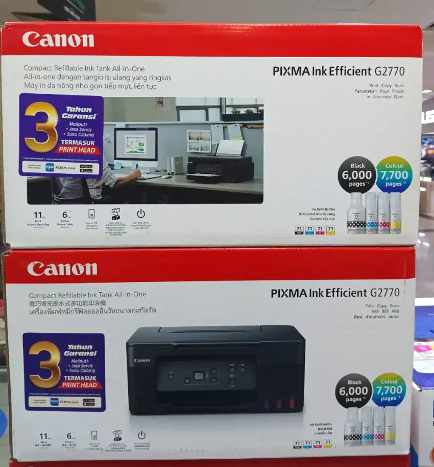 Printer PIXMA Canon G2770 G 2770 Baru Print Scan Copy Tinta Original