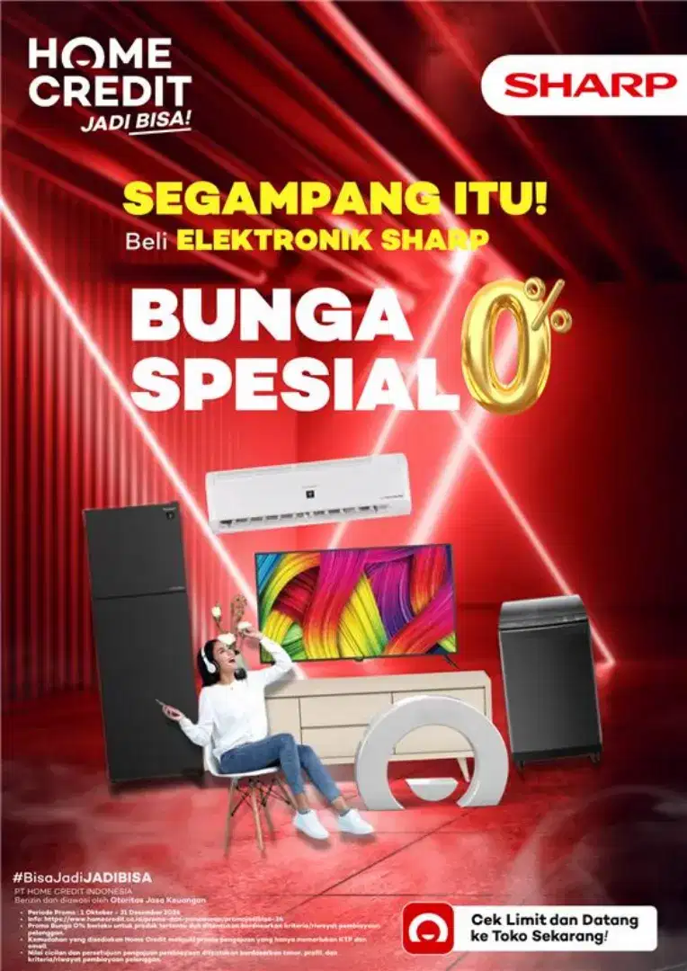 Segampang itu bisa cicil dan miliki ac sharp 1pk Inverter