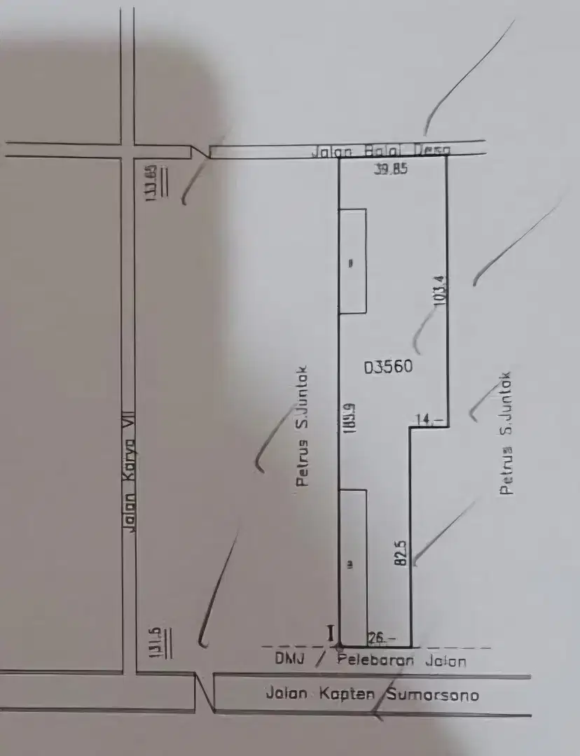 DIJUAL SEBIDANG TANAH BERSAMA BANGUNAN , Medan Helvetia.