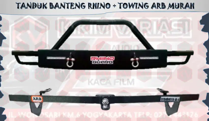 PAKET TANDUK MOBIL RHINO BANTENG PLUS TOWING MOBIL ARB MURAH BRV