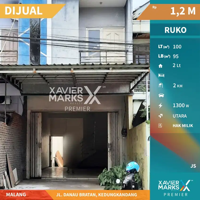 Dijual Ruko 2 Lantai di Jalan Raya Danau Bratan Malang