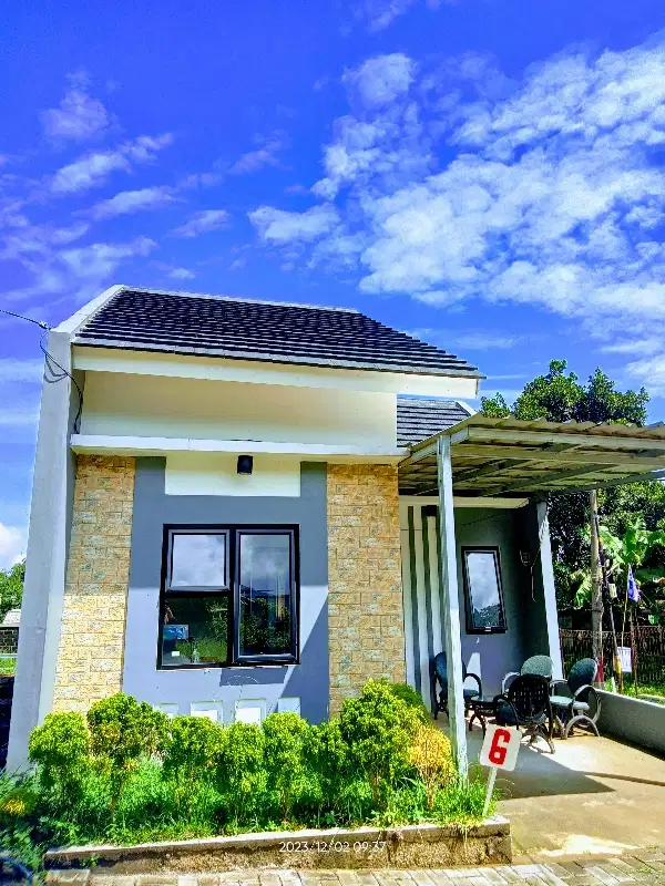 dijual rumah cluster 1 lantai bisa custom suasana segar pegunungan