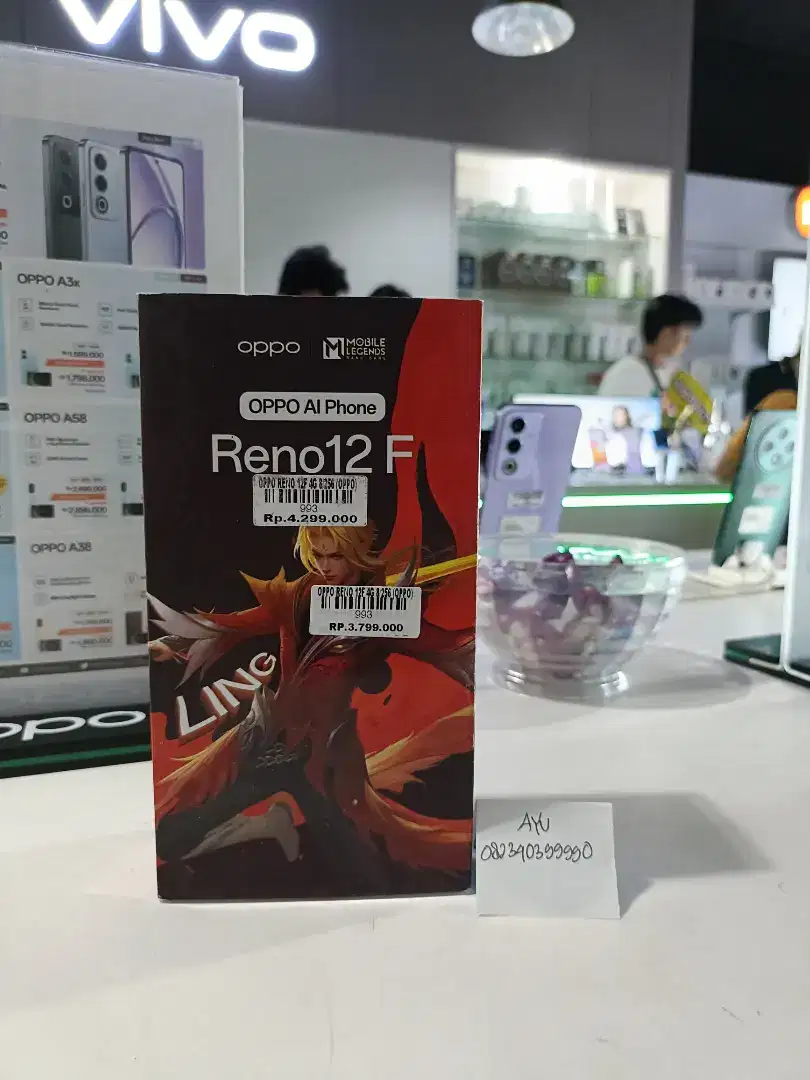 oppo Reno 12f 4g 8/256 garansi resmi 1tahun atlantis dahsyat