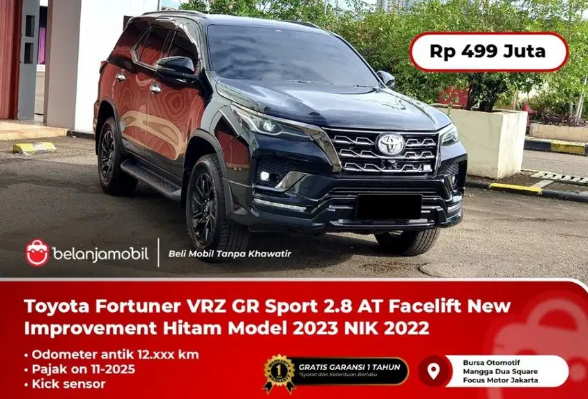 [ KICK SENSOR] Toyota Fortuner VRZ GR Sport 2.8 Hitam AT NIK 2022/2023