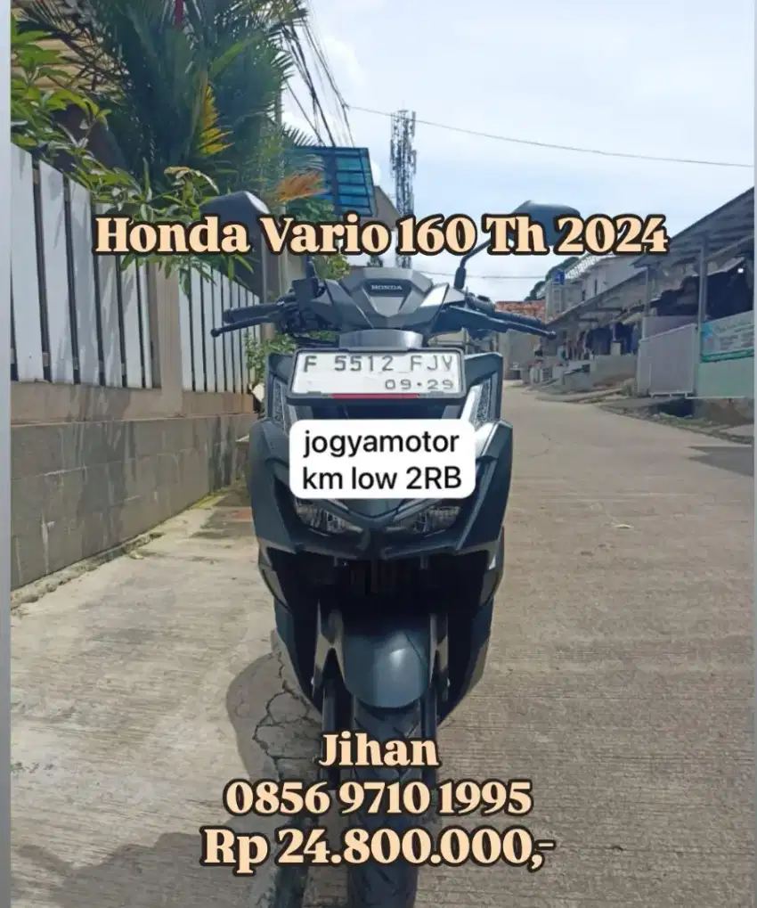 Honda vario 160 th 2024 cash or kredit harga bersahabat