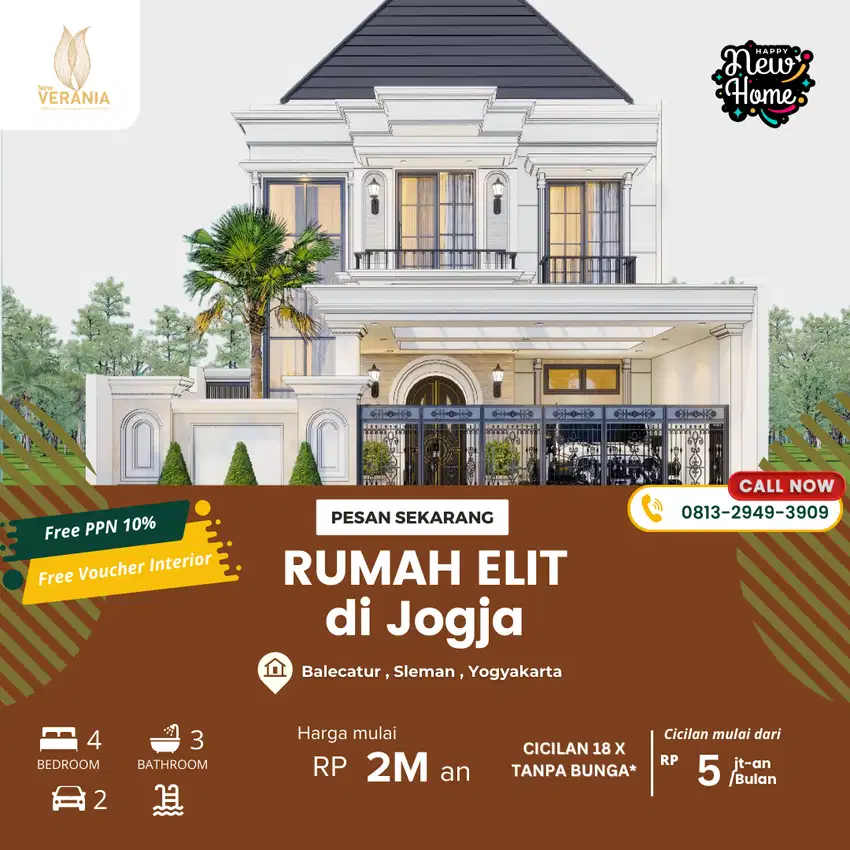 Rumah Elit di Jogja dengan Kenyamanan Super Plus Kolam Renang Pribadi