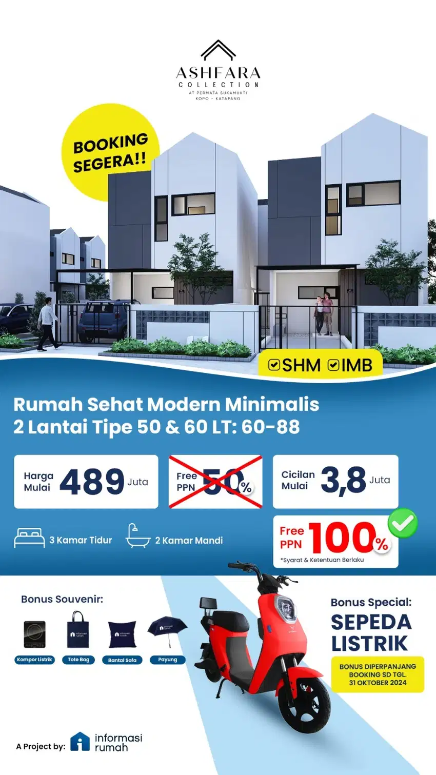 Rumah dijual di Cluster Ashfara Sukamukti, Bandung