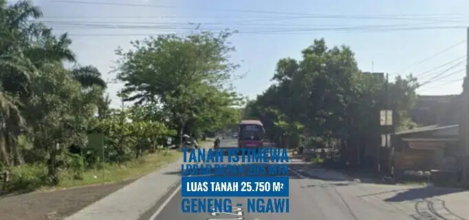 Tanah Pekarangan LD 205 mt, NGAWI Jln Raya Propinsi, Prospektif