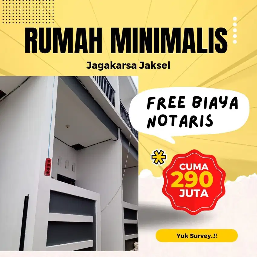 Hunian Murah 2-lantai Jaksel Minimalis 200-jutaan dan Gratis Biaya SHM