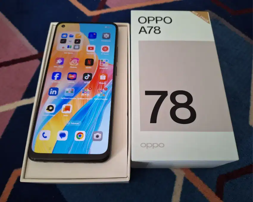 Oppo a78 ram 8/256 gb fullset mulus