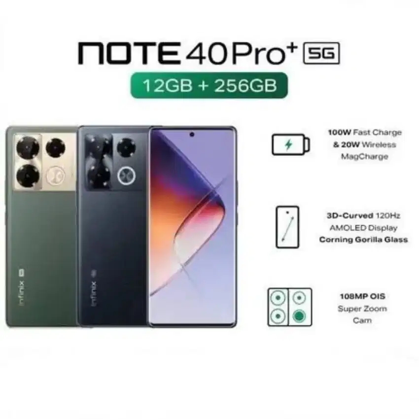 INFINIX NOTE 40 PRO+ 5G 12+12/256 NEW GARANSI RESMI