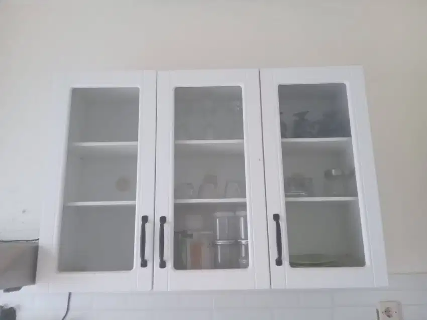 LEMARI GANTUNG KITCHEN SET KACA 3 PINTU