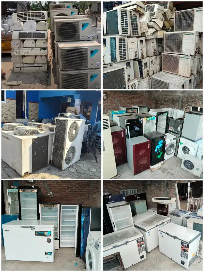 Terima borongan bekas/rusak AC, kulkas, freezer, showcase, mesin cuci